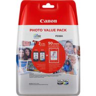   Canon PG-545XL/CL-546XL eredeti tintapatron fekete/színes multipack + 50 lap fotópapír BS8286B006AA